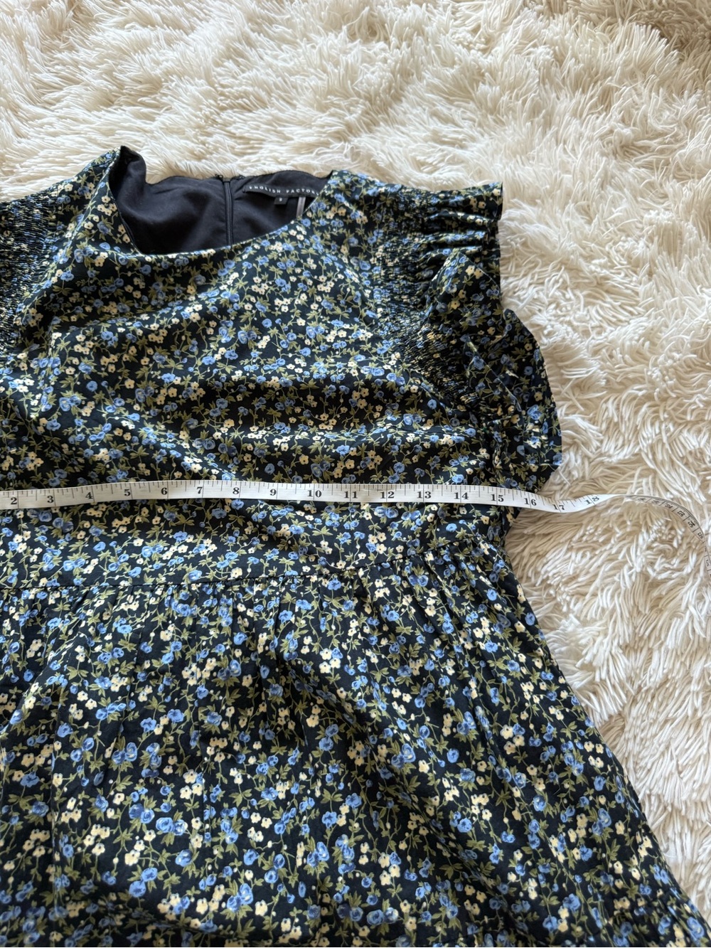 English Factory Floral Ruffle Mini Dress Size Small - Picture 7 of 8